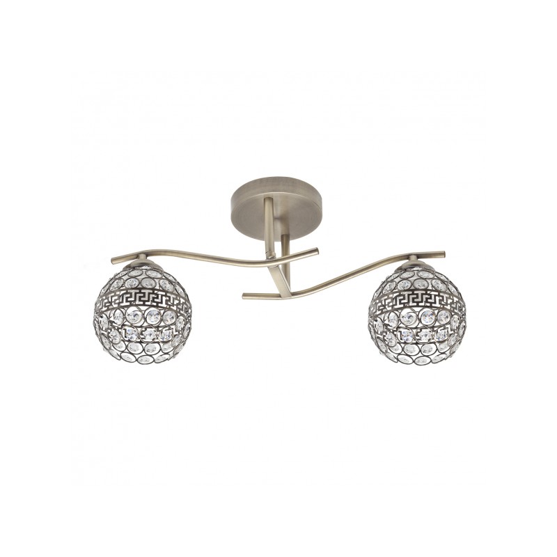 Plafón Nemes cuero 2 x LED E27 Fabrilamp